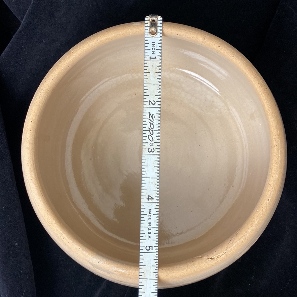 Vintage Primitive Rustic 5.5” Stoneware Crockery No-Tip Animal Food Bowl - Picture 11 of 13